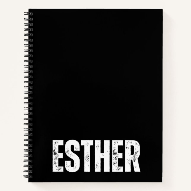 Personalised Notebook with Esther (Front)