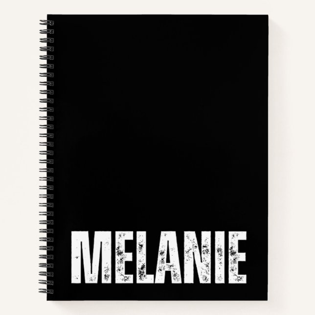 Personalised Notebook with Melanie (Front)