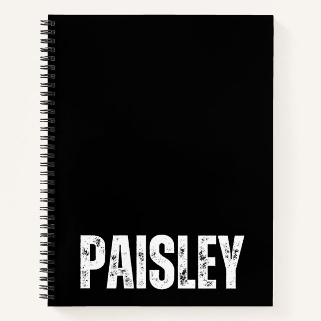 Personalised Notebook with Paisley (Front)