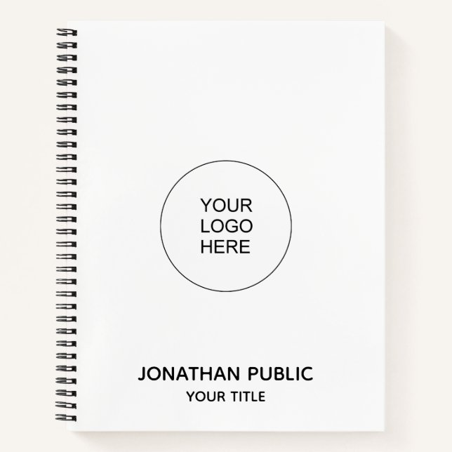 Personalised Notebooks Add Company Logo Text (Front)