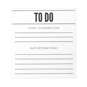 Personalised Notepad, Gratitude List, To Do List  Notepad