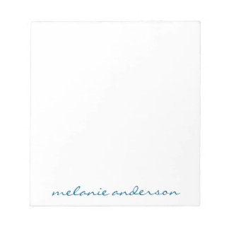 Personalised Notepad Script Name Feminine Gift