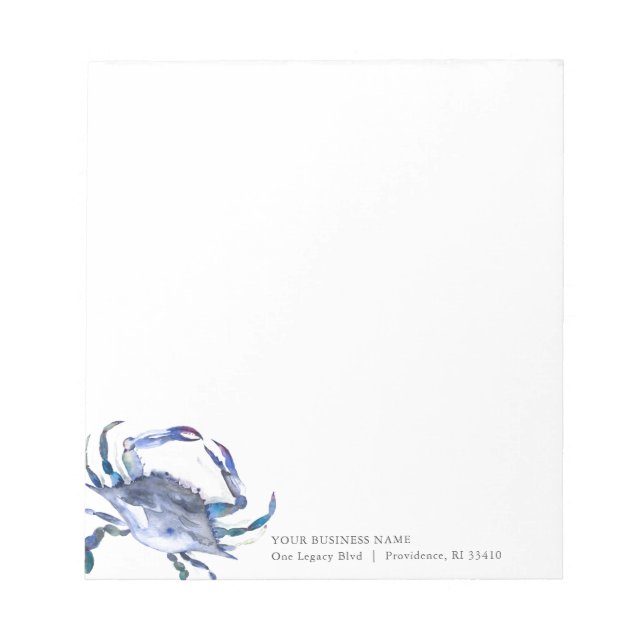 Personalised Notepads Watercolor Blue Crag (Front)