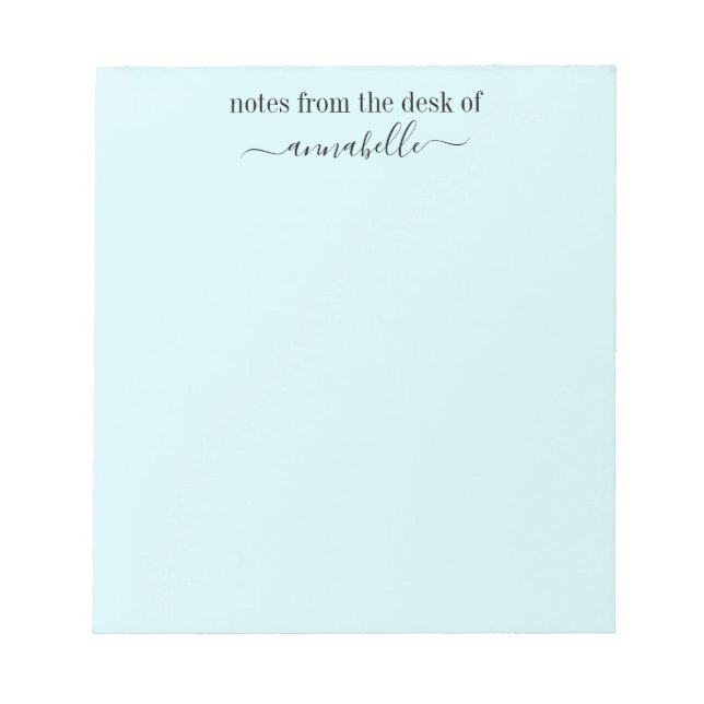 Personalised notes from the desk of (Front)