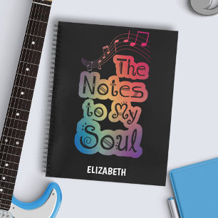 Personalised Notes to My Soul Rainbow Notebook