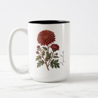 Personalised November Birth Month Flower Mug