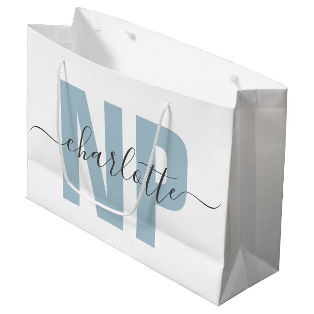 Personalised NP Nurse Practitioner Graduation Chic Large Gift Bag (Front Angled)