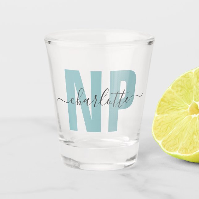 Personalised NP Nurse Practitioner Graduation Chic Shot Glass (Front)