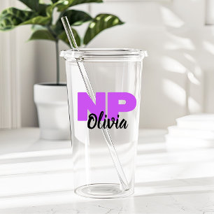Personalised NP Nurse Practitioner Graduation Gift Acrylic Tumbler