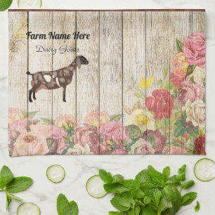 Personalised Nubian Dairy Goat Kitchen Towel