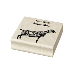 Personalised Nubian Dairy Goat Rubber Stamp