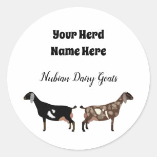 Personalised Nubian Dairy Goat Sticker