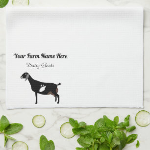 Personalised Nubian Dairy Goat Tea Towel