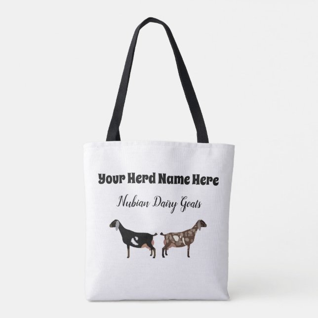 Personalised Nubian Dairy Goat Tote Bag (Back)
