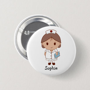 Personalised Nurse 6 Cm Round Badge