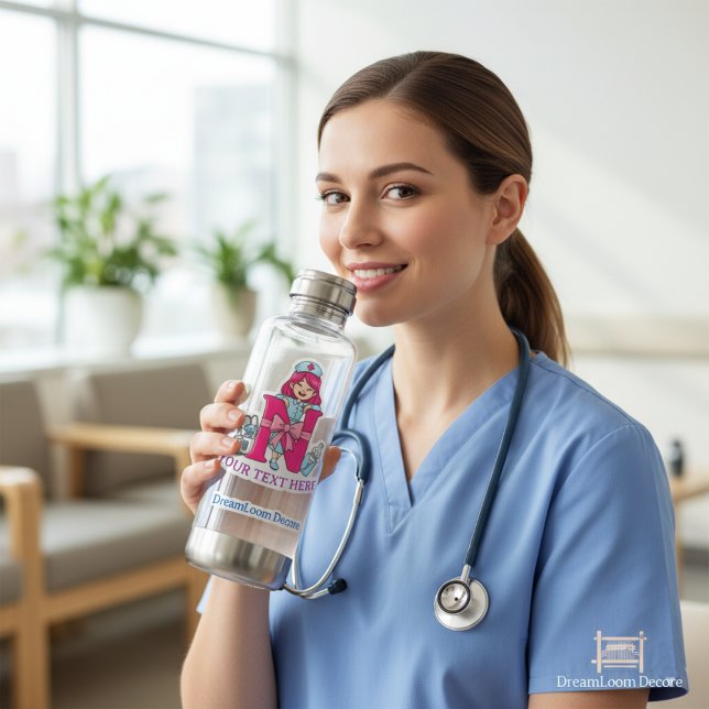 Personalised Nurse Alphabet N Gift Square Sticker (Creator Uploaded)
