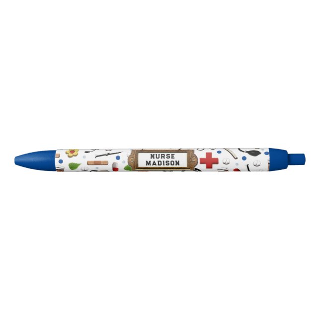 Personalised Nurse Blue Ink Pen (Front)