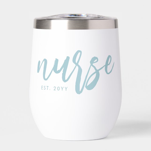 Personalised Nurse Brush Typography RN Graduation (Front)