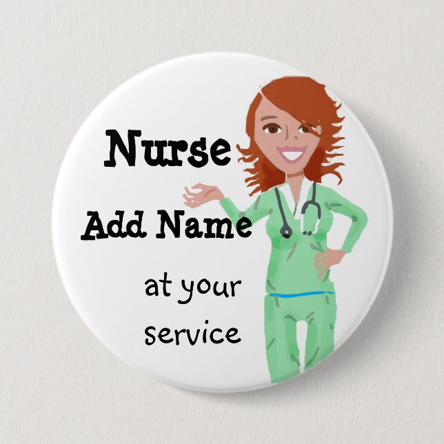 Personalised Nurse Button (Front)