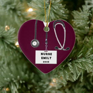 Personalised Nurse Christmas Collectable 2026 Ceramic Tree Decoration