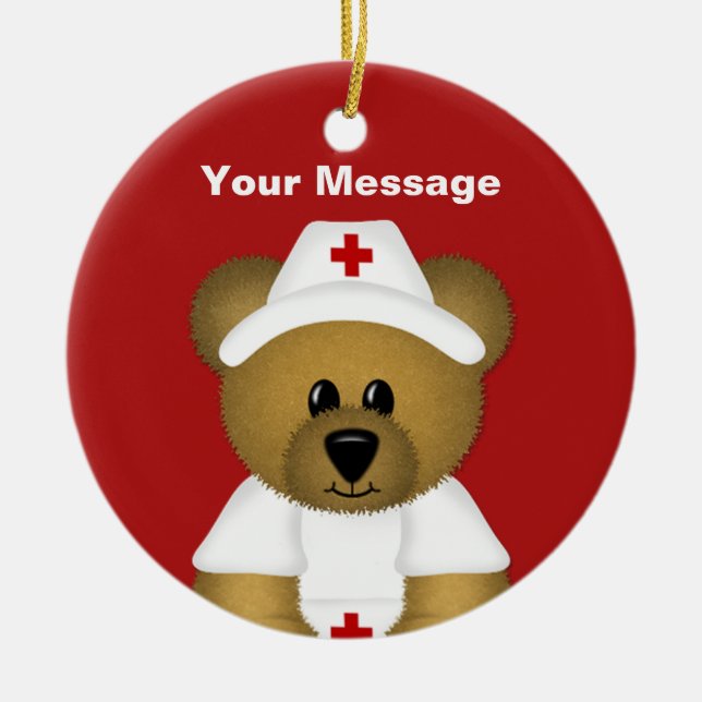 Personalised Nurse Christmas Ornament (Front)