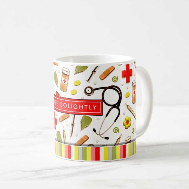 Personalised Nurse Coffee Mug (Front Right)