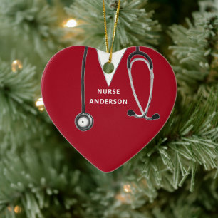 Personalised Nurse Collectable Ceramic Tree Decoration