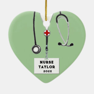 Personalised Nurse Collectable Ceramic Tree Decoration