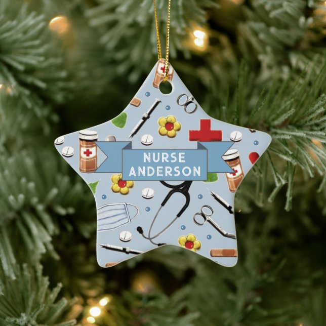 Personalised Nurse Collectable Ceramic Tree Decoration (Tree)