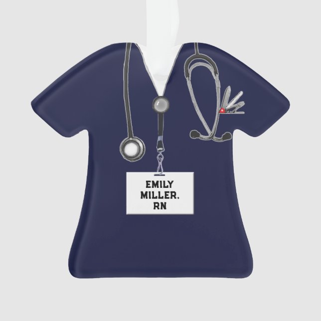 personalised nurse collectable ornament (Front)