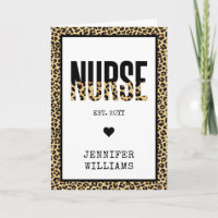 Personalised Nurse Est Cheetah RN graduation