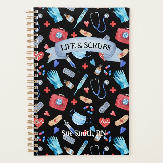 Personalised Nurse Gift for Student Nurse Planner (Front)