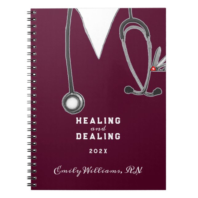 personalised nurse gift ideas notebook (Front)