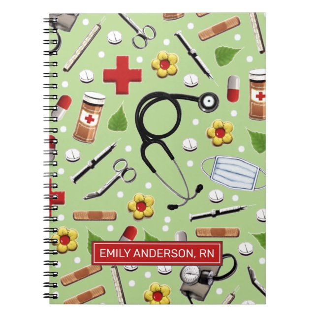 personalised nurse gift ideas notebook (Front)