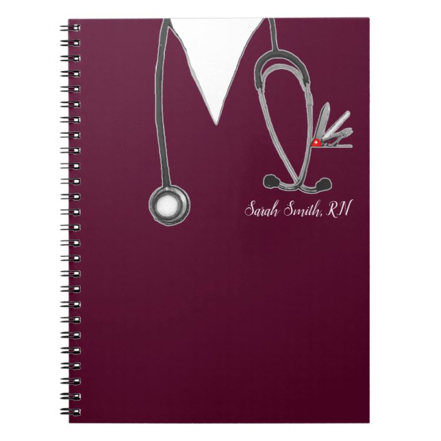 personalised nurse gift ideas notebook (Front)