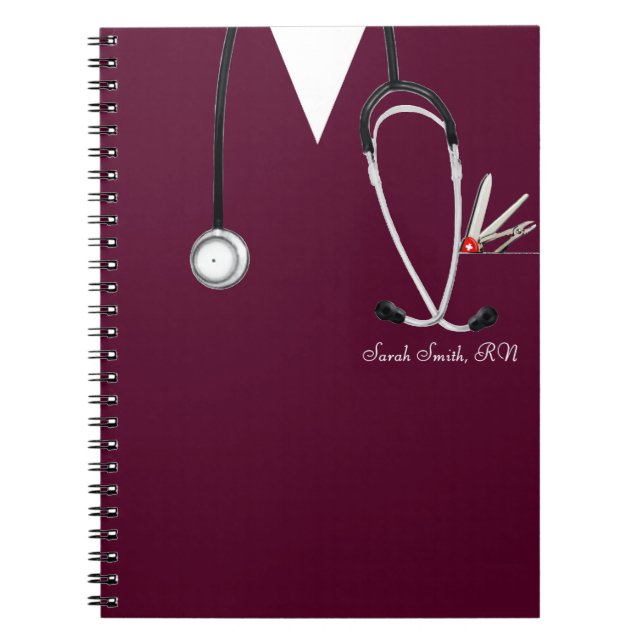 personalised nurse gift ideas notebook (Front)