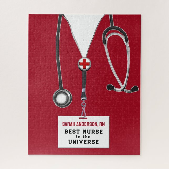 Personalised Nurse Gift Jigsaw Puzzle (Vertical)