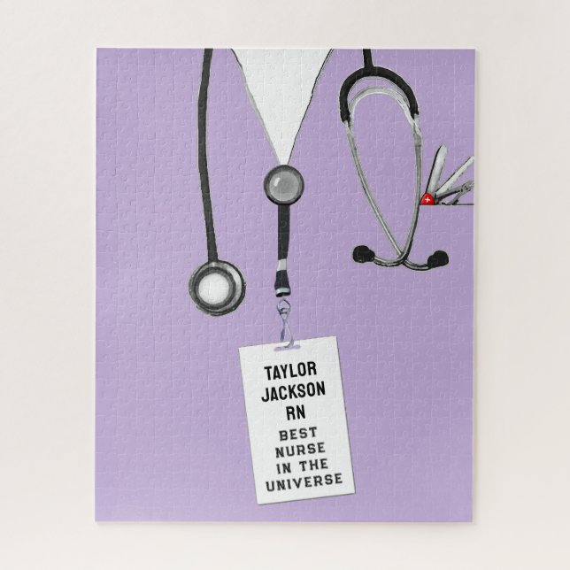 Personalised Nurse Gift Jigsaw Puzzle (Vertical)