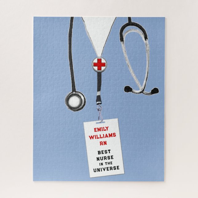 Personalised Nurse Gift Jigsaw Puzzle (Vertical)