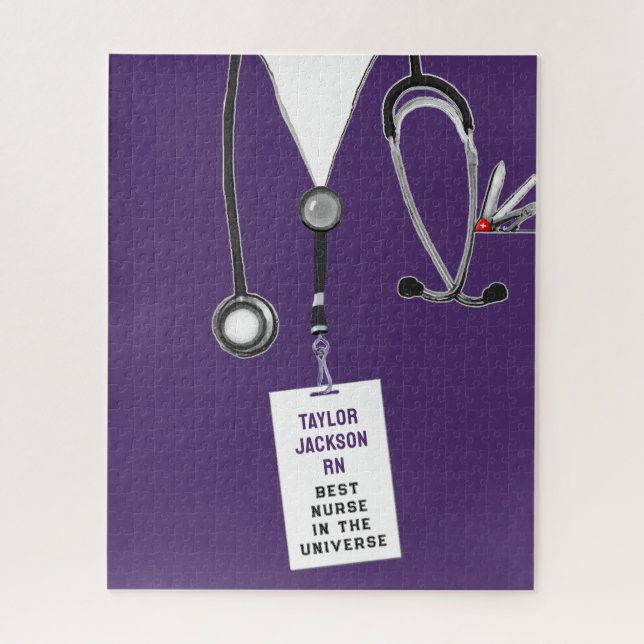 Personalised Nurse Gift Jigsaw Puzzle (Vertical)