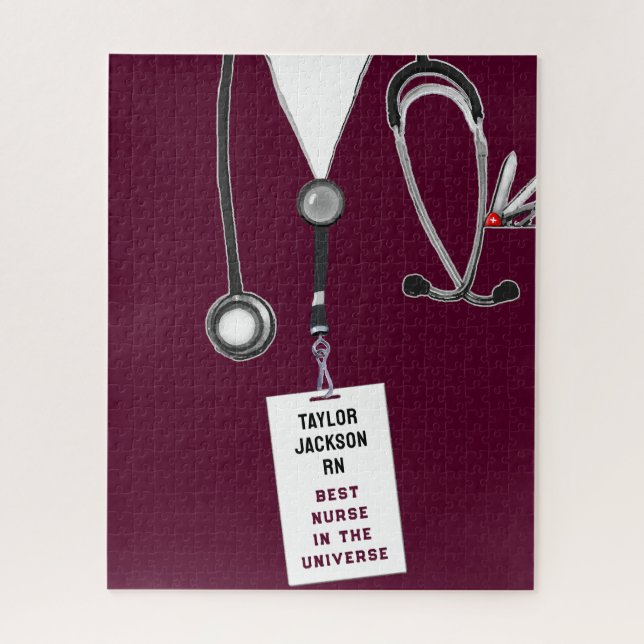 Personalised Nurse Gift Jigsaw Puzzle (Vertical)