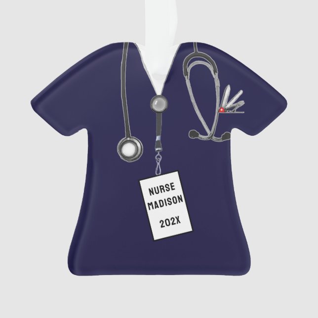 Personalised Nurse Gift Ornament (Front)