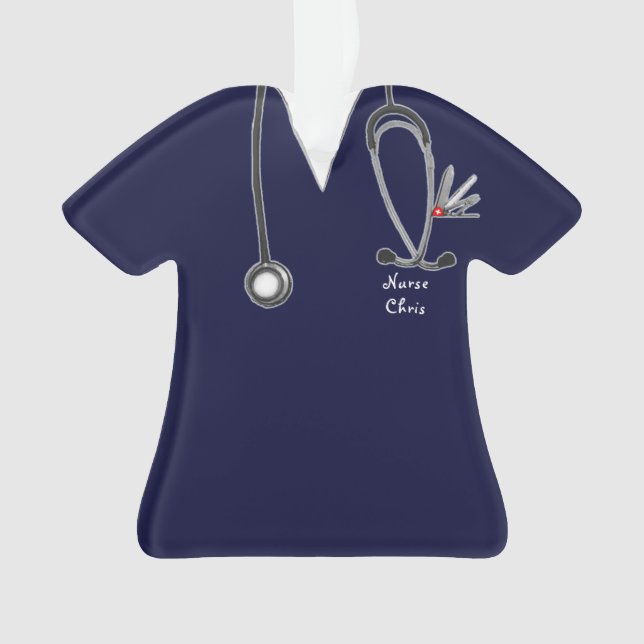 Personalised Nurse Gift Ornament (Front)