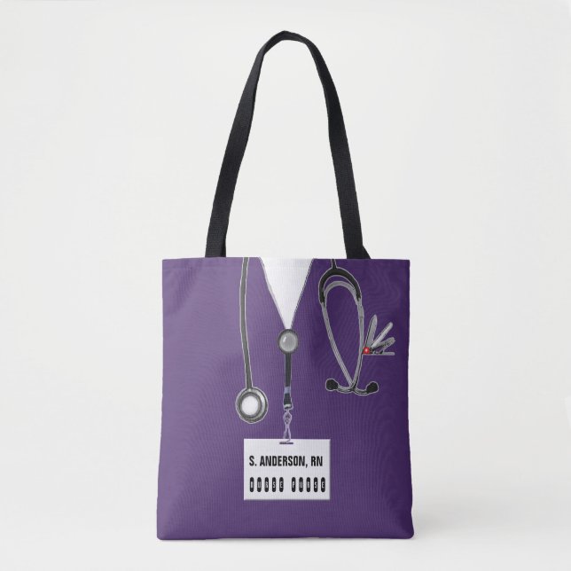 Personalised Nurse Gift Tote Bag (Front)