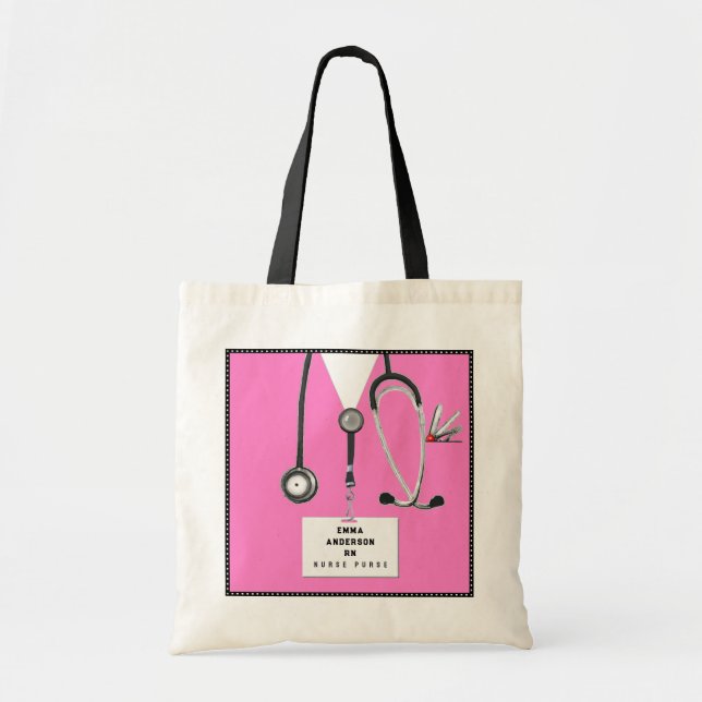 personalised nurse gift tote bag (Front)