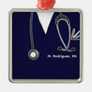 Personalised Nurse Gifts Metal Tree Decoration