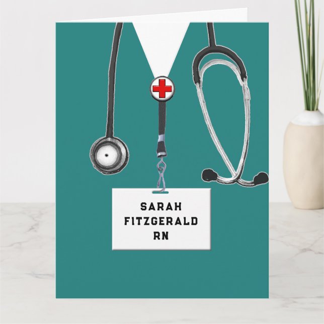 Personalised Nurse Graduation Card (Front)