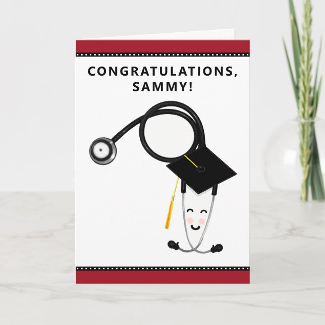 Personalised Nurse Graduation Card (Front)