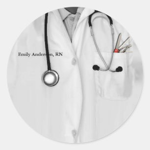 Personalised Nurse Graduation Classic Round Sticker