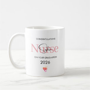 Personalised Nurse Graduation Congratulations Coffee Mug
